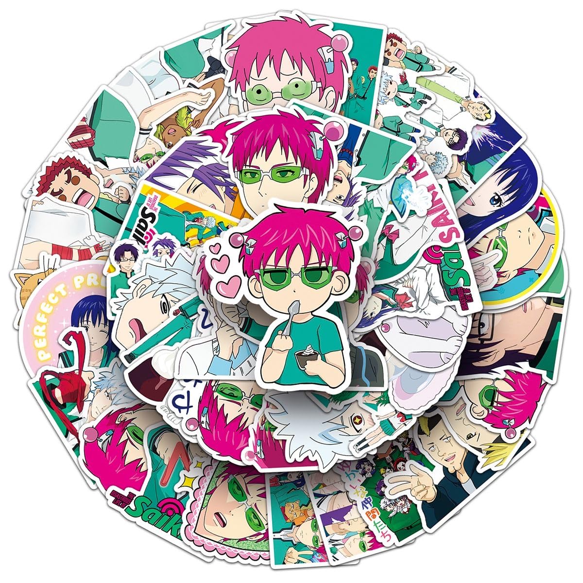 Amazon | 斉木楠雄のΨ難 ステッカー シール 51枚セット Q版